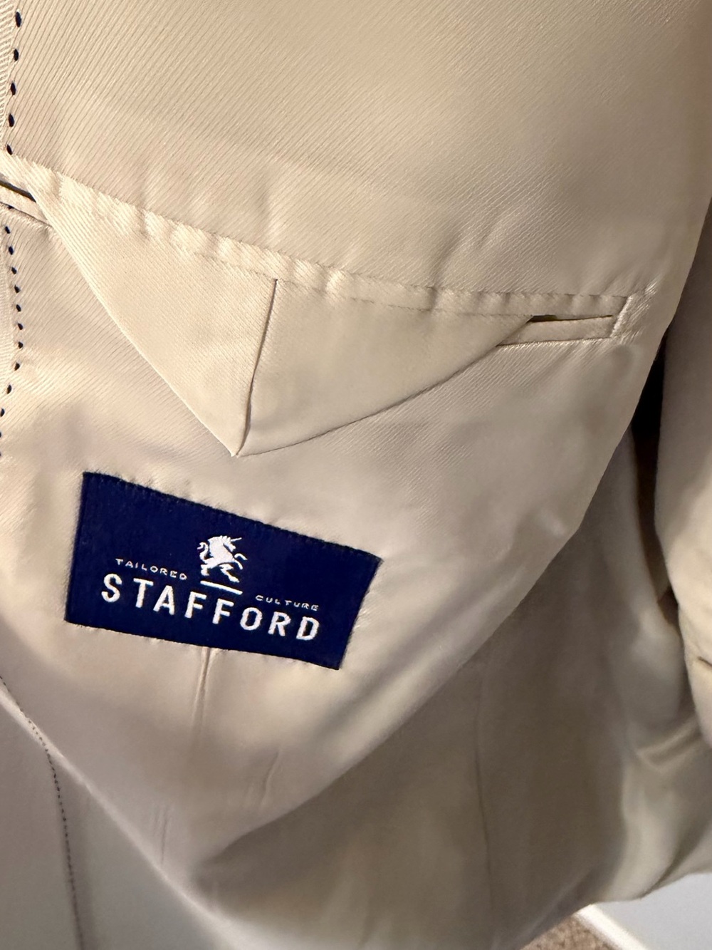 Stafford Travel Suit Separates Tan Wool Blend Suit 48R 40x32 Classic Fit - Picture 2 of 12